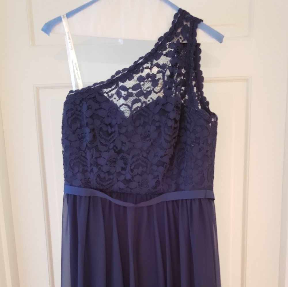 David's Bridal Marine color bridesmaid dress